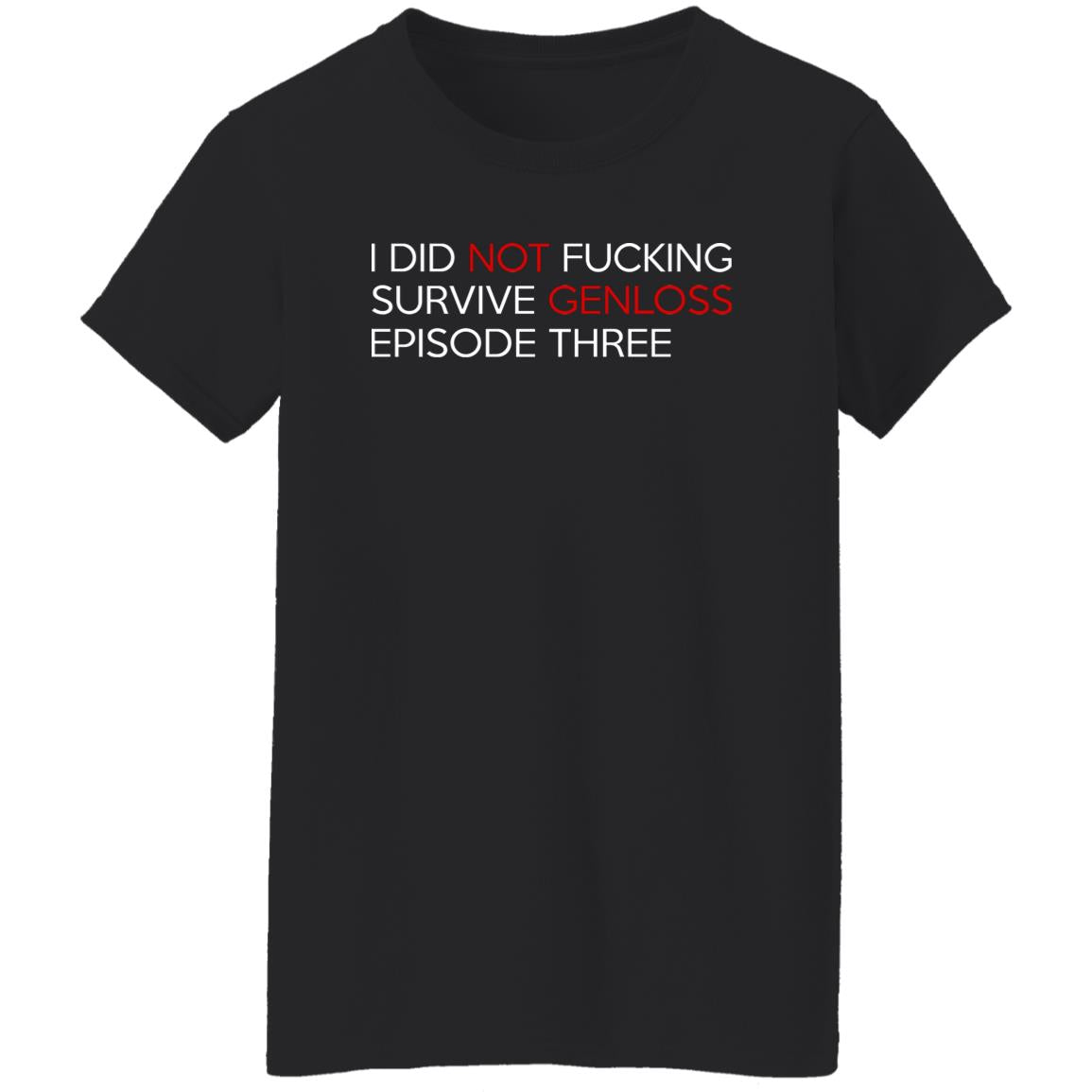 I Did Not Fucking Survive Genloss Episode Three Shirt