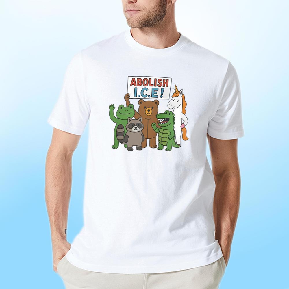 Frog Bear Raccoon Abolish ICE T-Shirt