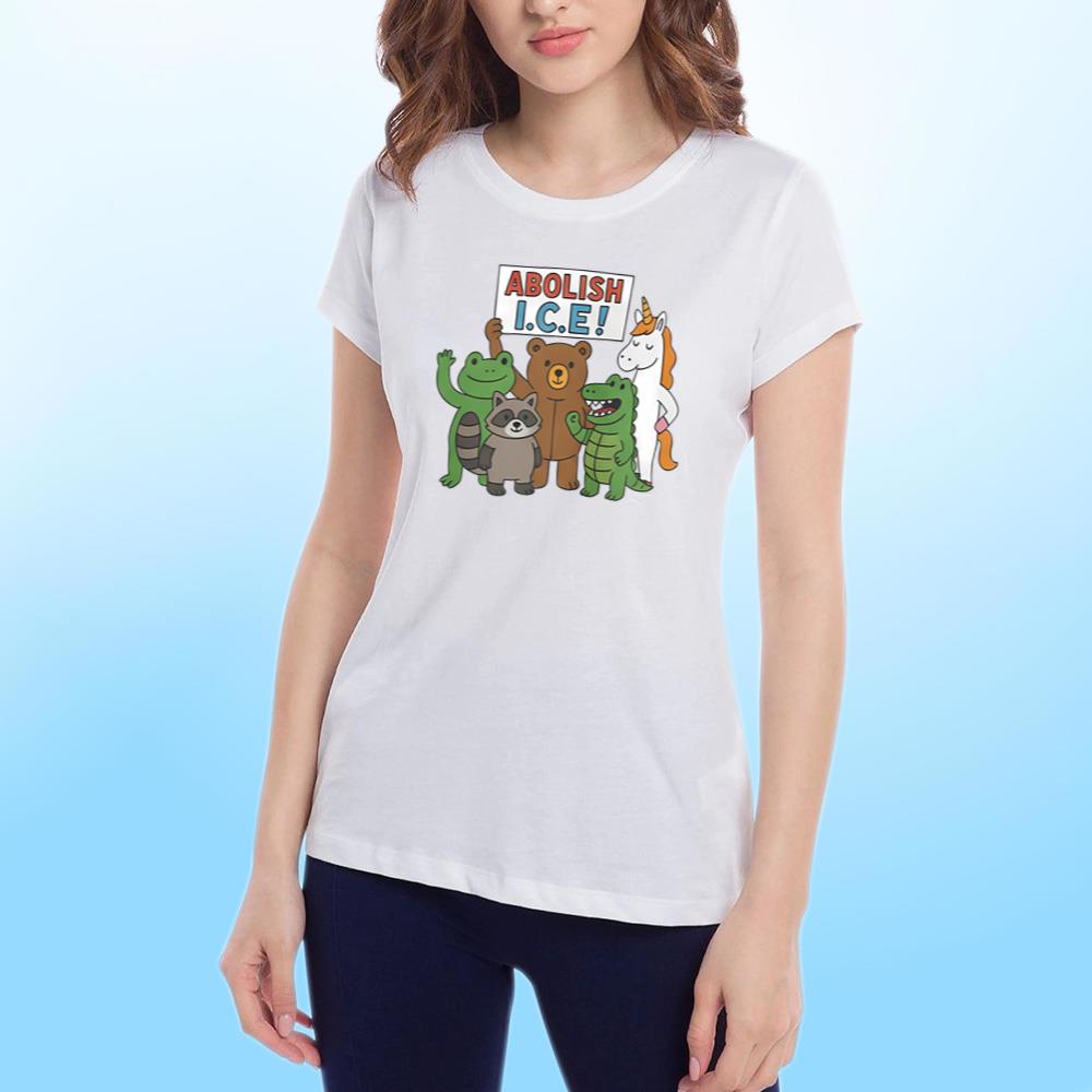 Frog Bear Raccoon Abolish ICE T-Shirt