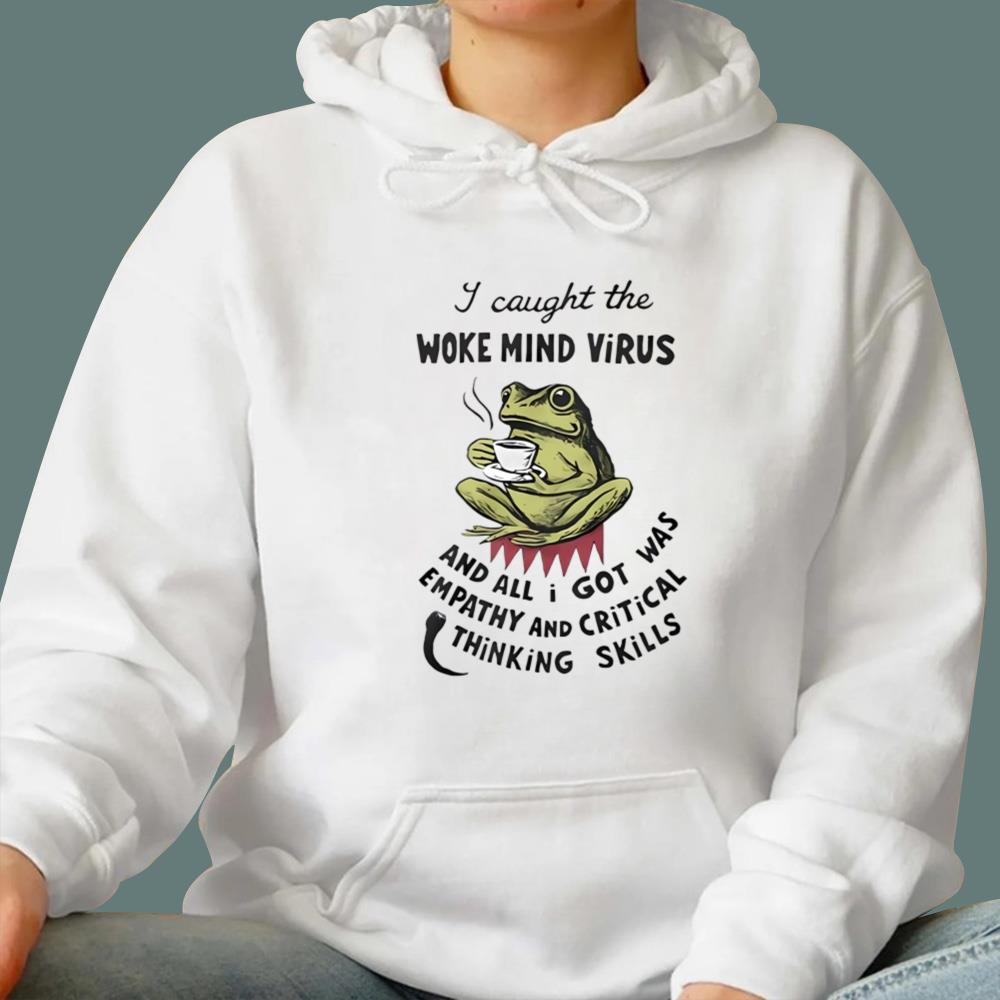 Frog Coffee I Caught The Woke Mind Virus T-Shirt