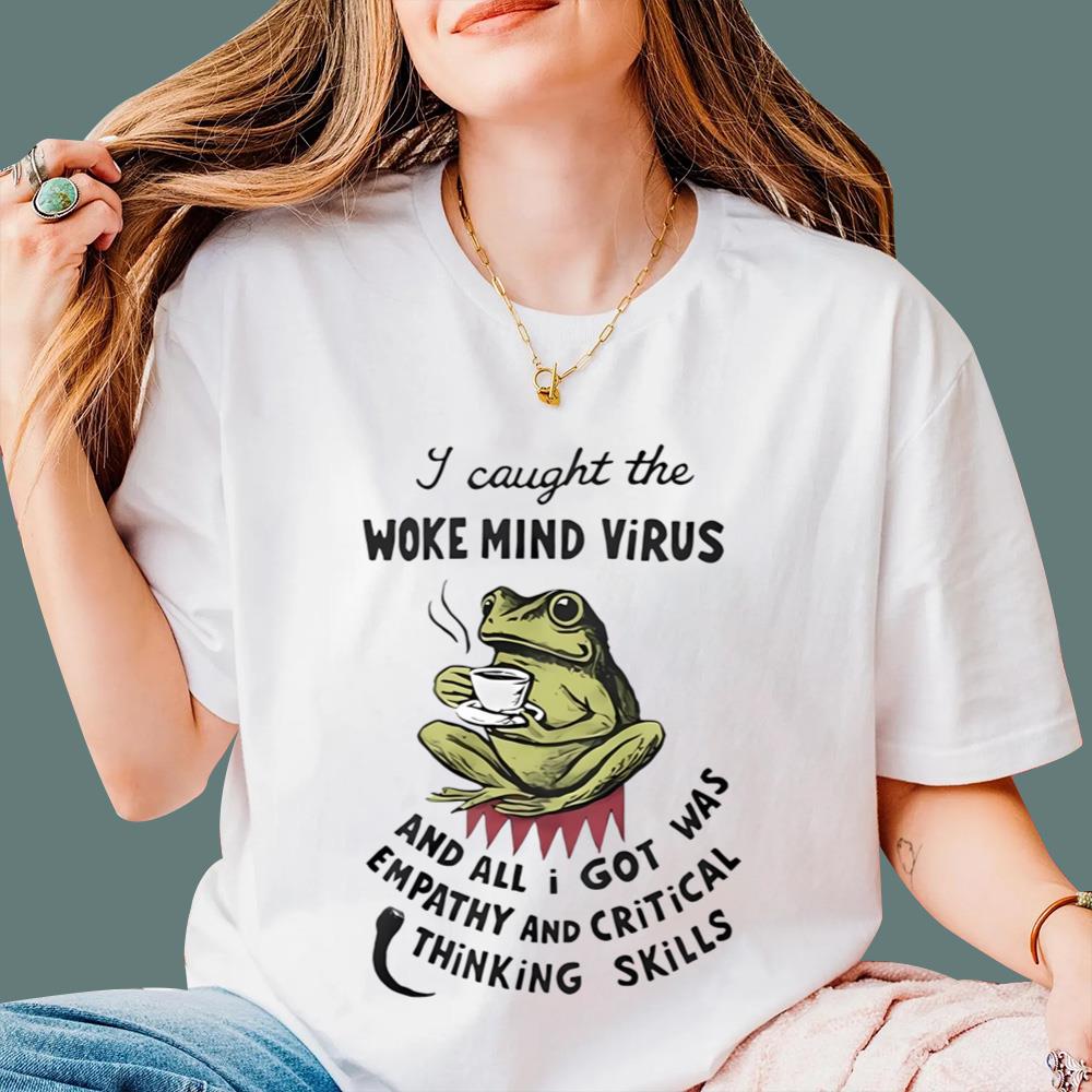 Frog Coffee I Caught The Woke Mind Virus T-Shirt