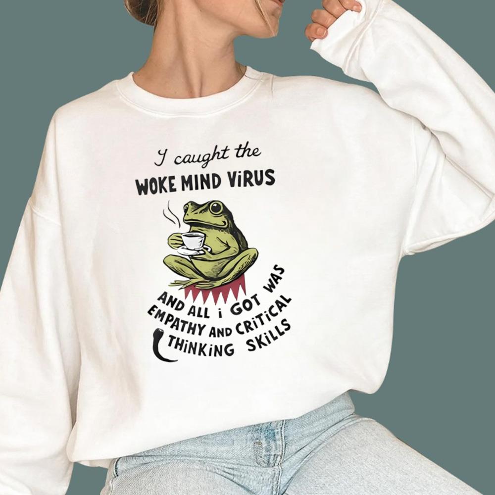 Frog Coffee I Caught The Woke Mind Virus T-Shirt