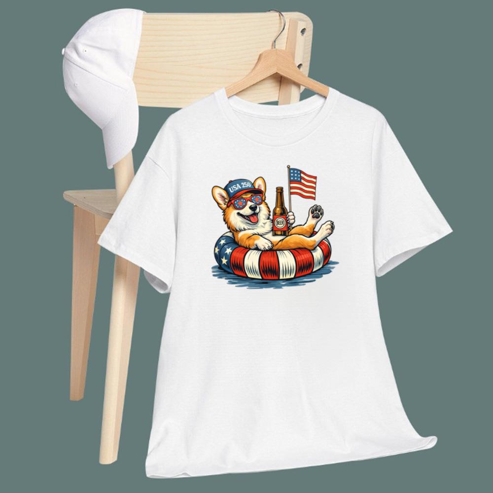 Funny Corgi USA 250 T-Shirt
