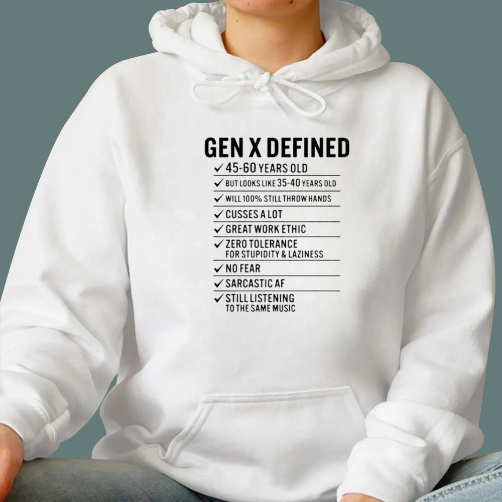 Gen X Defined 45 60 Years Old T-Shirt