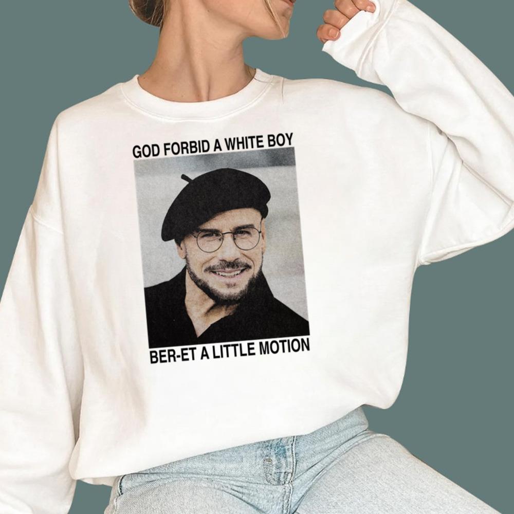 God Forbid A White Boy Ber-et A Little Motion T-Shirt