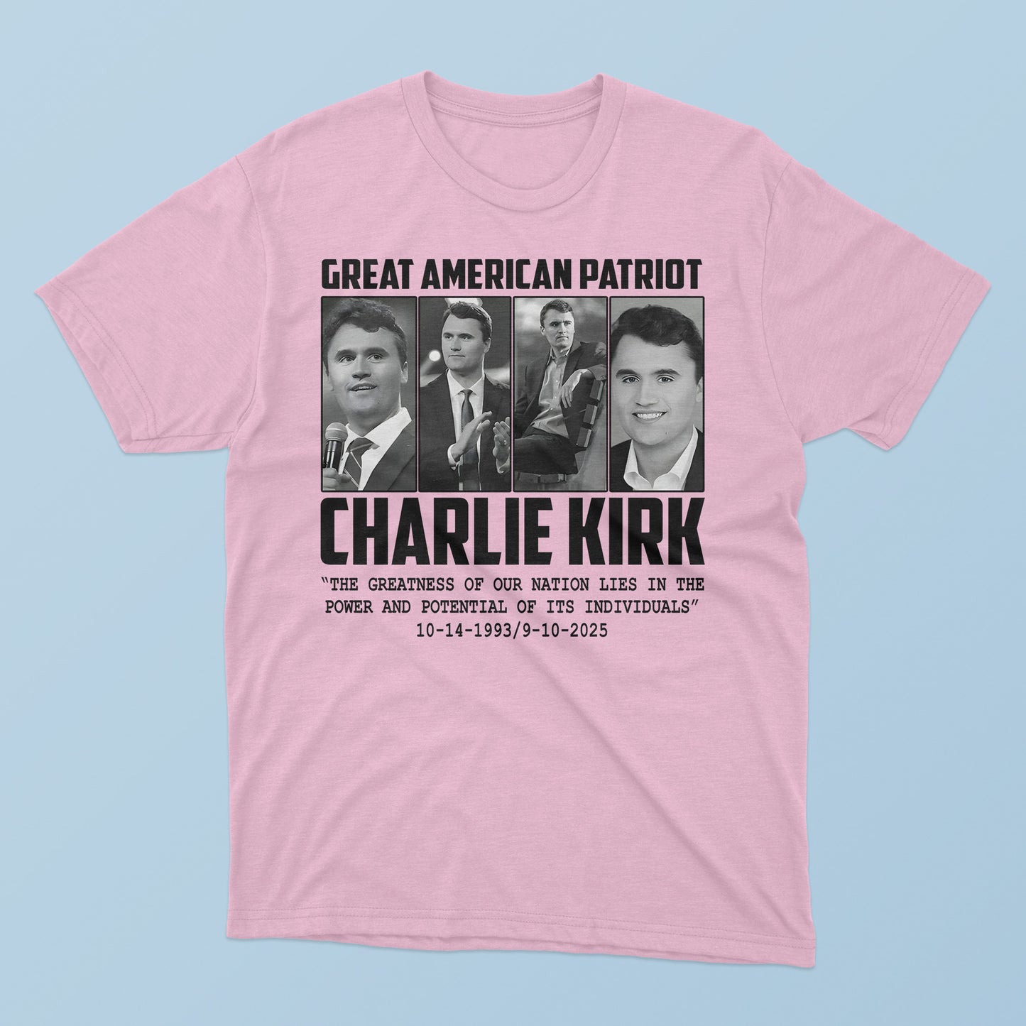 Great American Patriot Charlie Kirk T-Shirt