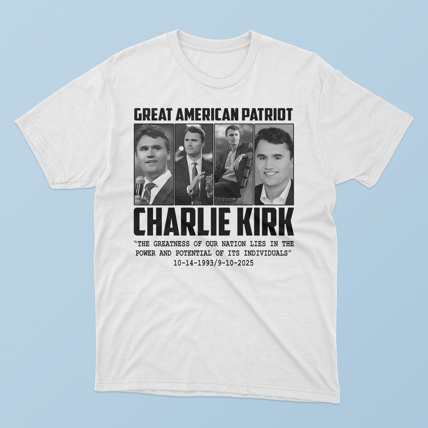 Great American Patriot Charlie Kirk T-Shirt