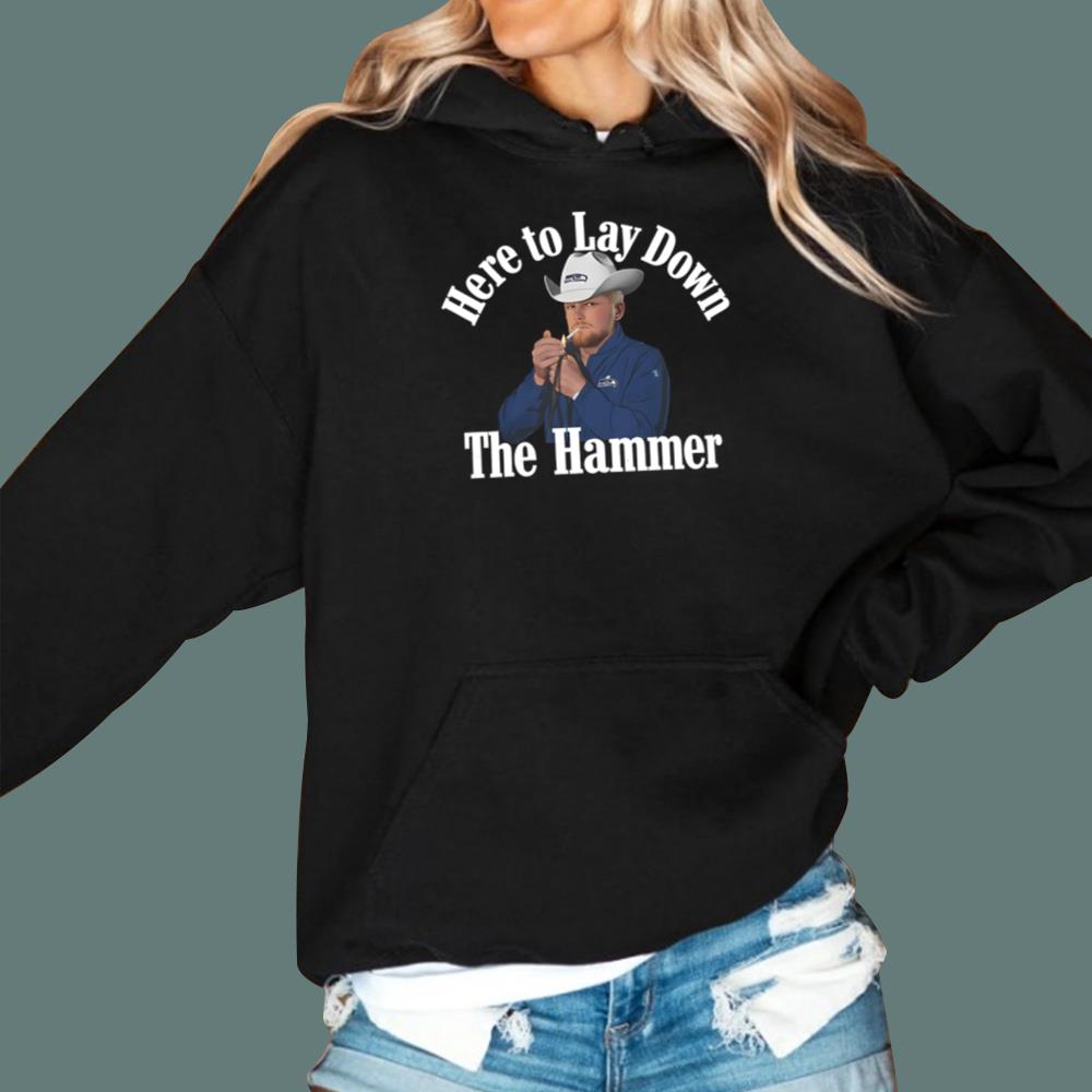 Here To Lay Down The Hammer T-Shirt - TeeDragons