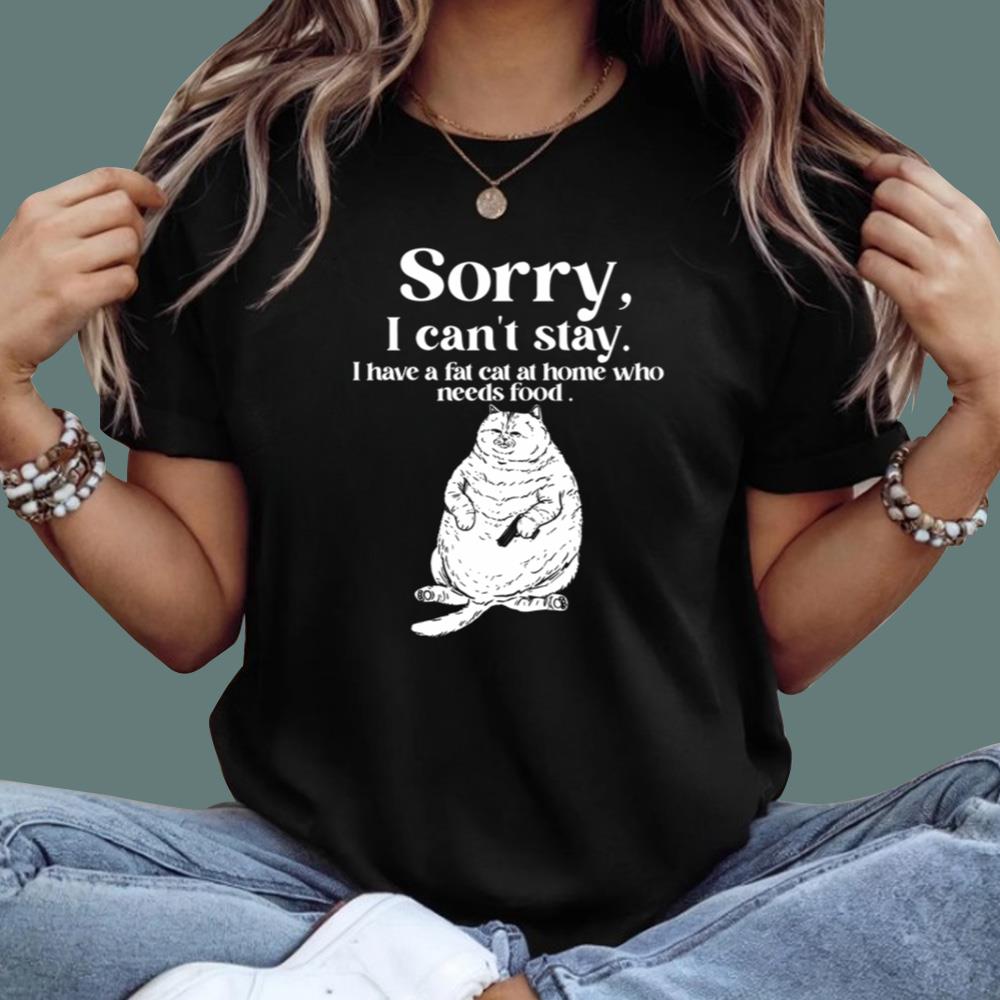 I Have A Fat Cat At Home Who Needs Food T-Shirt
