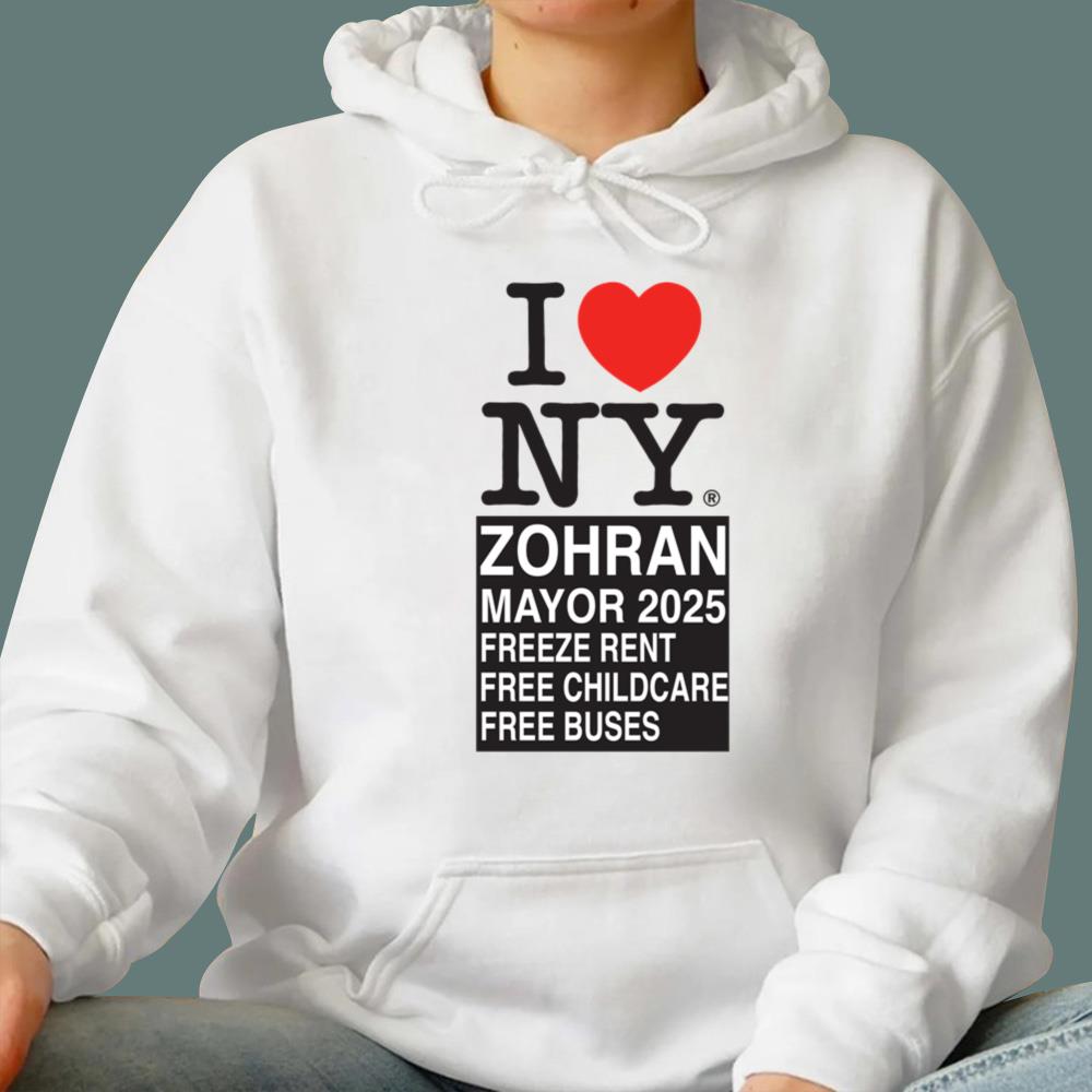 I Love NY Zohran Mayor 2025 Freeze Rent Free Childcare Free Buses T-Shirt