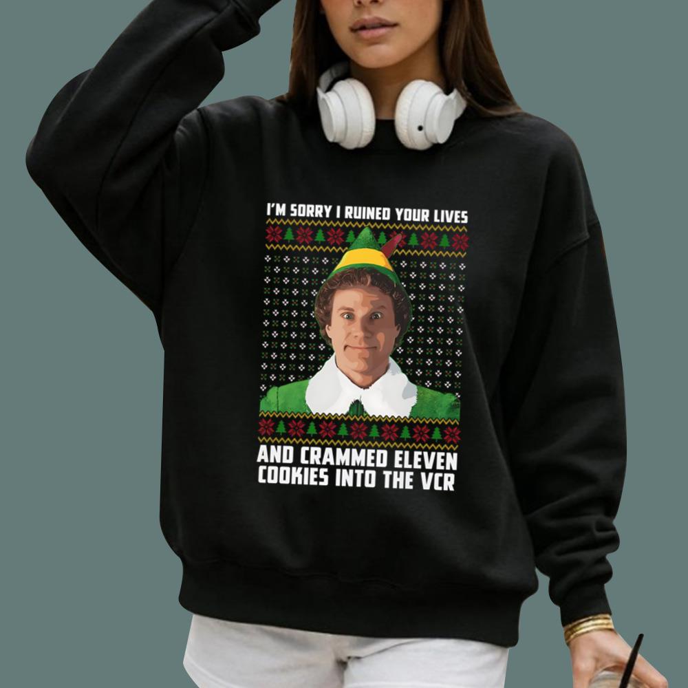 I’m Sorry I Ruined Your Lives And Crammed 11 Cookies Into The Vcr Christmas T-Shirt