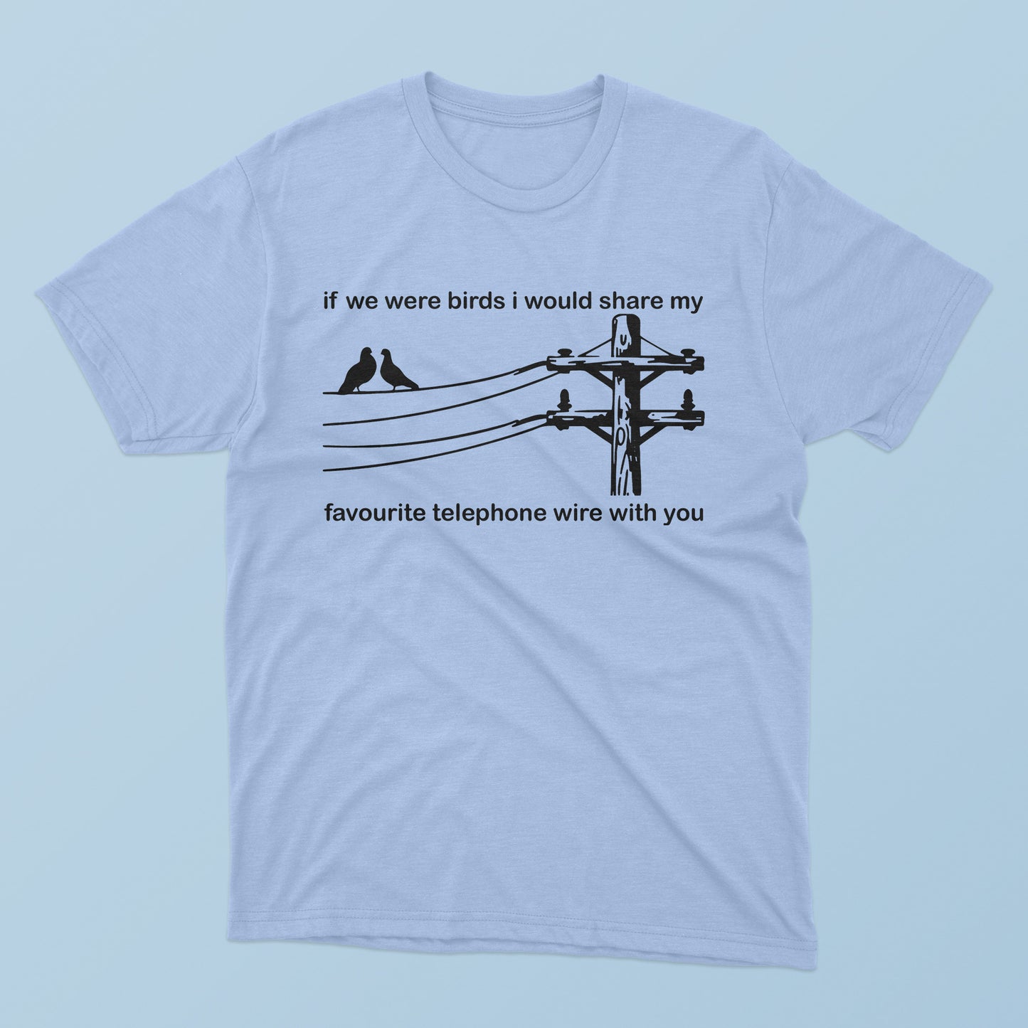 If We Were Birds I Would Share My Favourite Telephone Wire With You T-Shirt