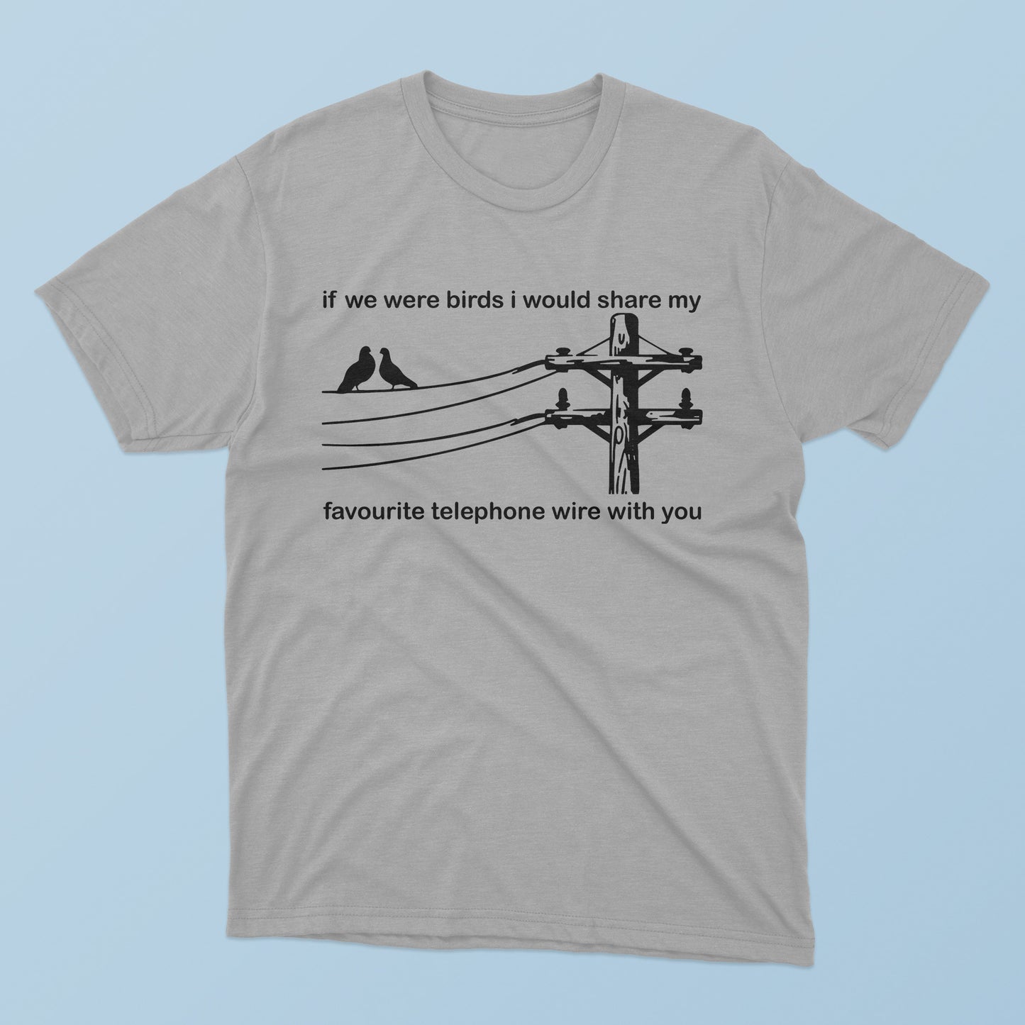 If We Were Birds I Would Share My Favourite Telephone Wire With You T-Shirt