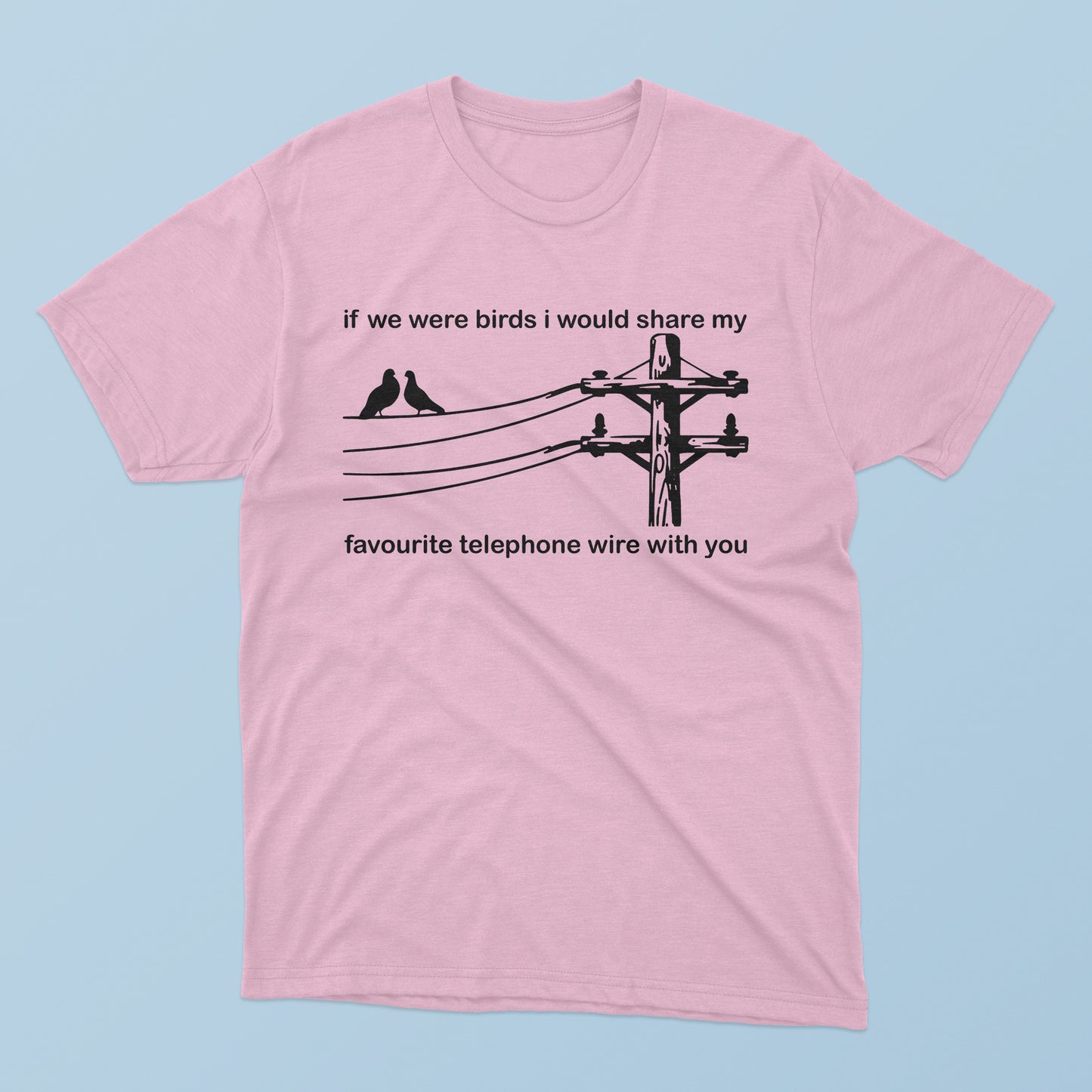 If We Were Birds I Would Share My Favourite Telephone Wire With You T-Shirt