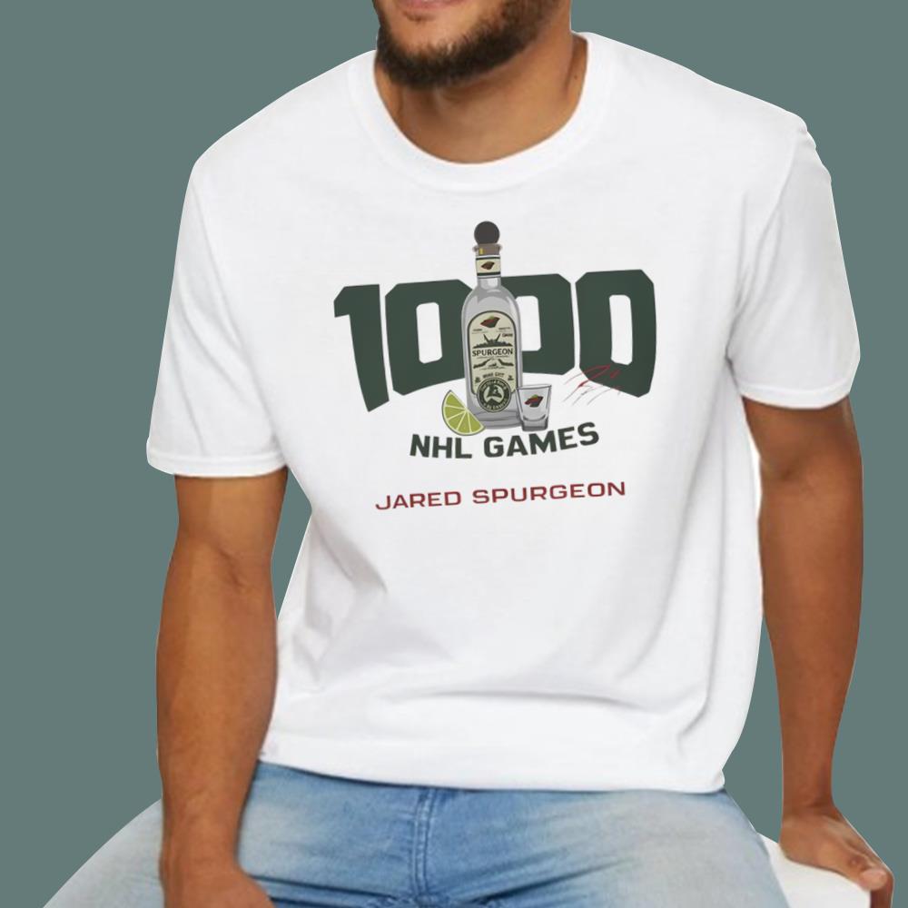 Jared Spurgeon 1000 Games T-Shirt