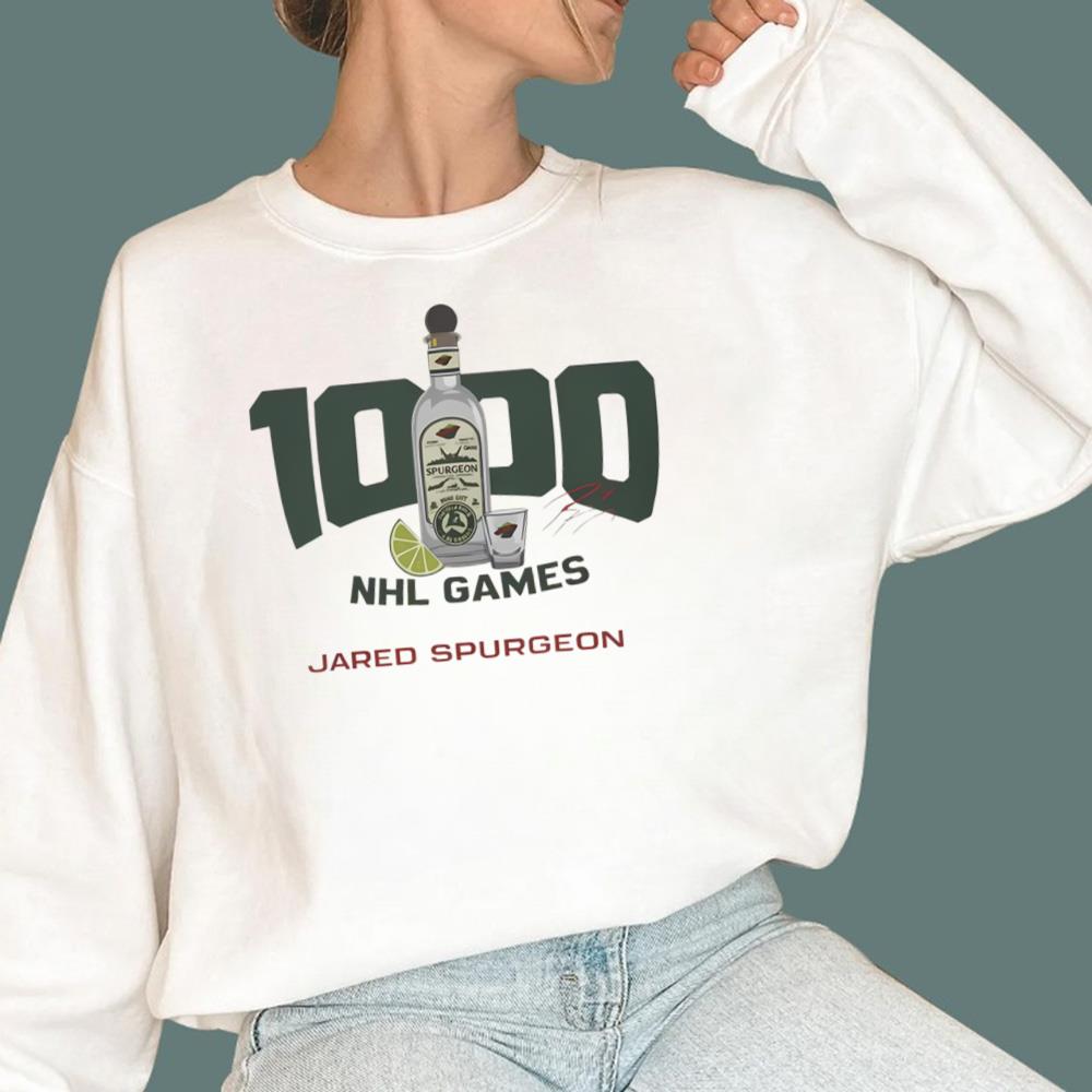 Jared Spurgeon 1000 Games T-Shirt