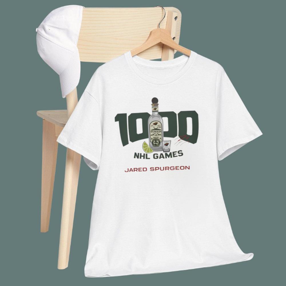 Jared Spurgeon 1000 Games T-Shirt