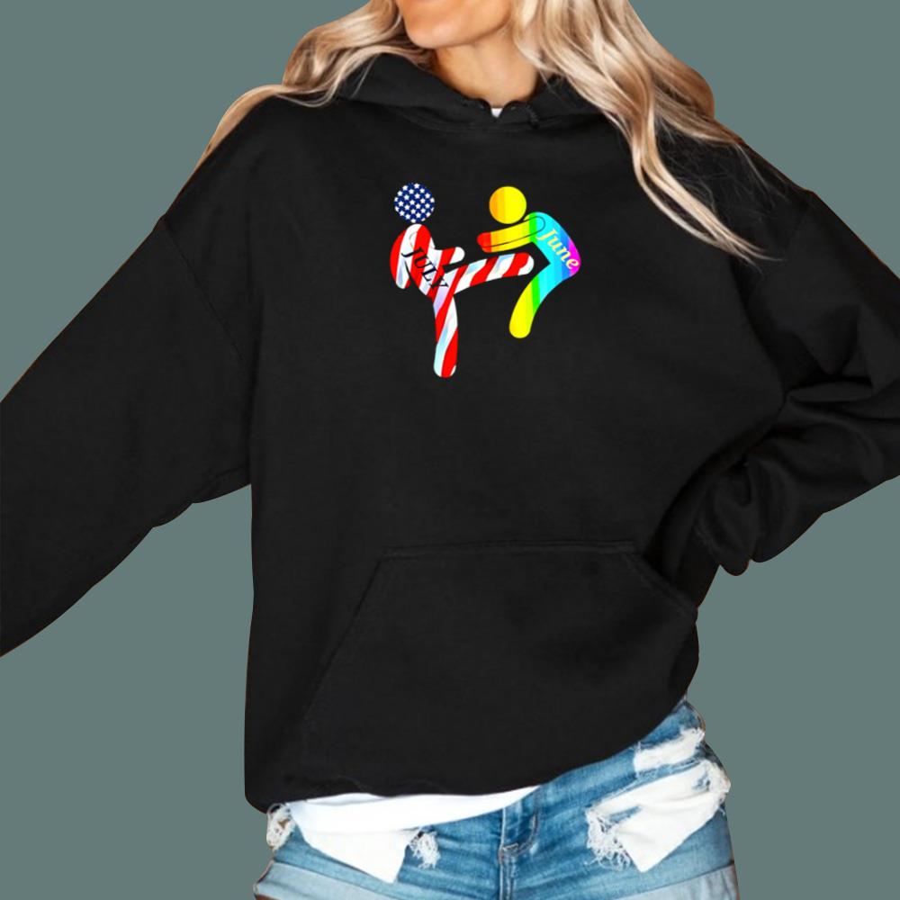 July Independence Kick June Pride Month T-Shirt