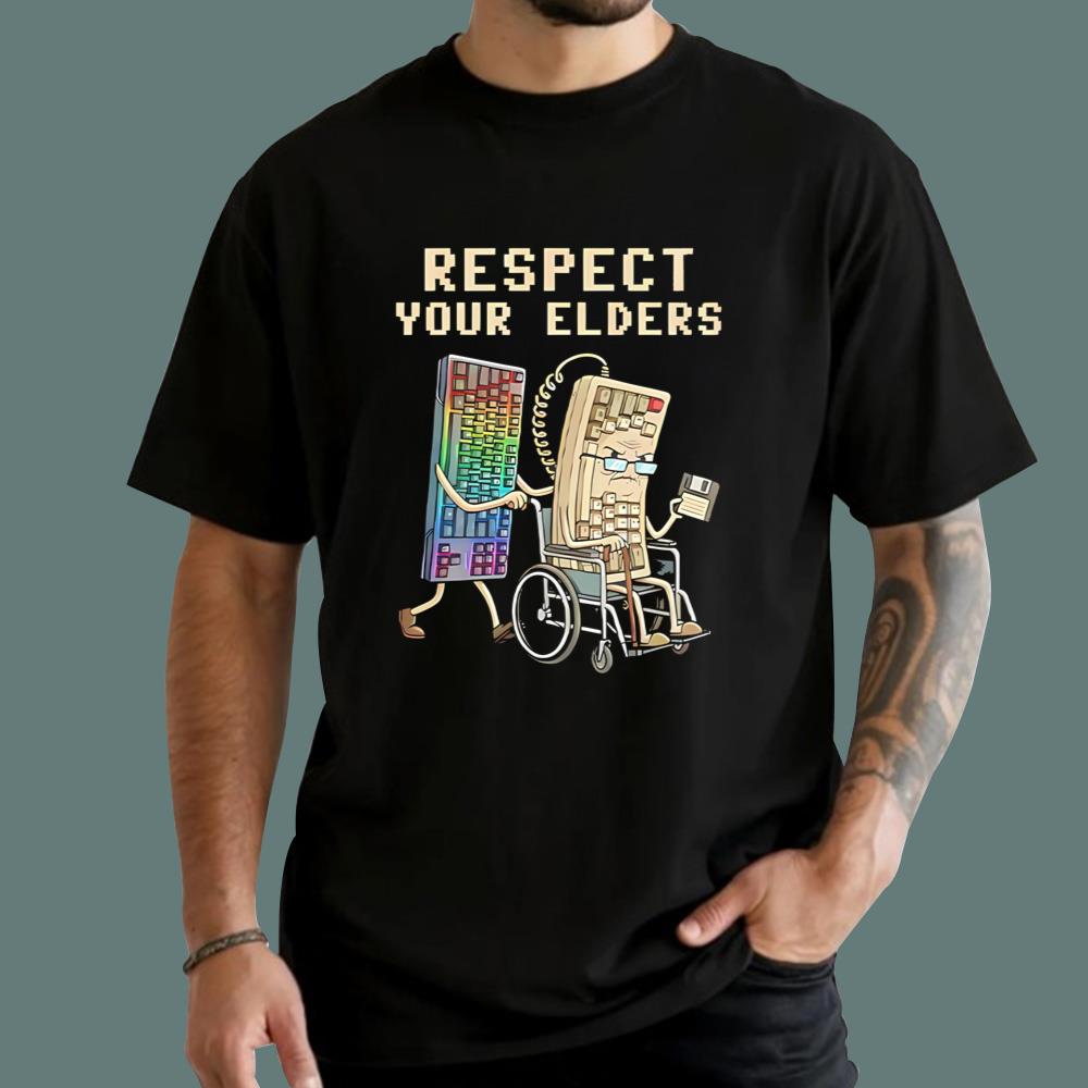 Keyboard Respect Your Elders T-Shirt