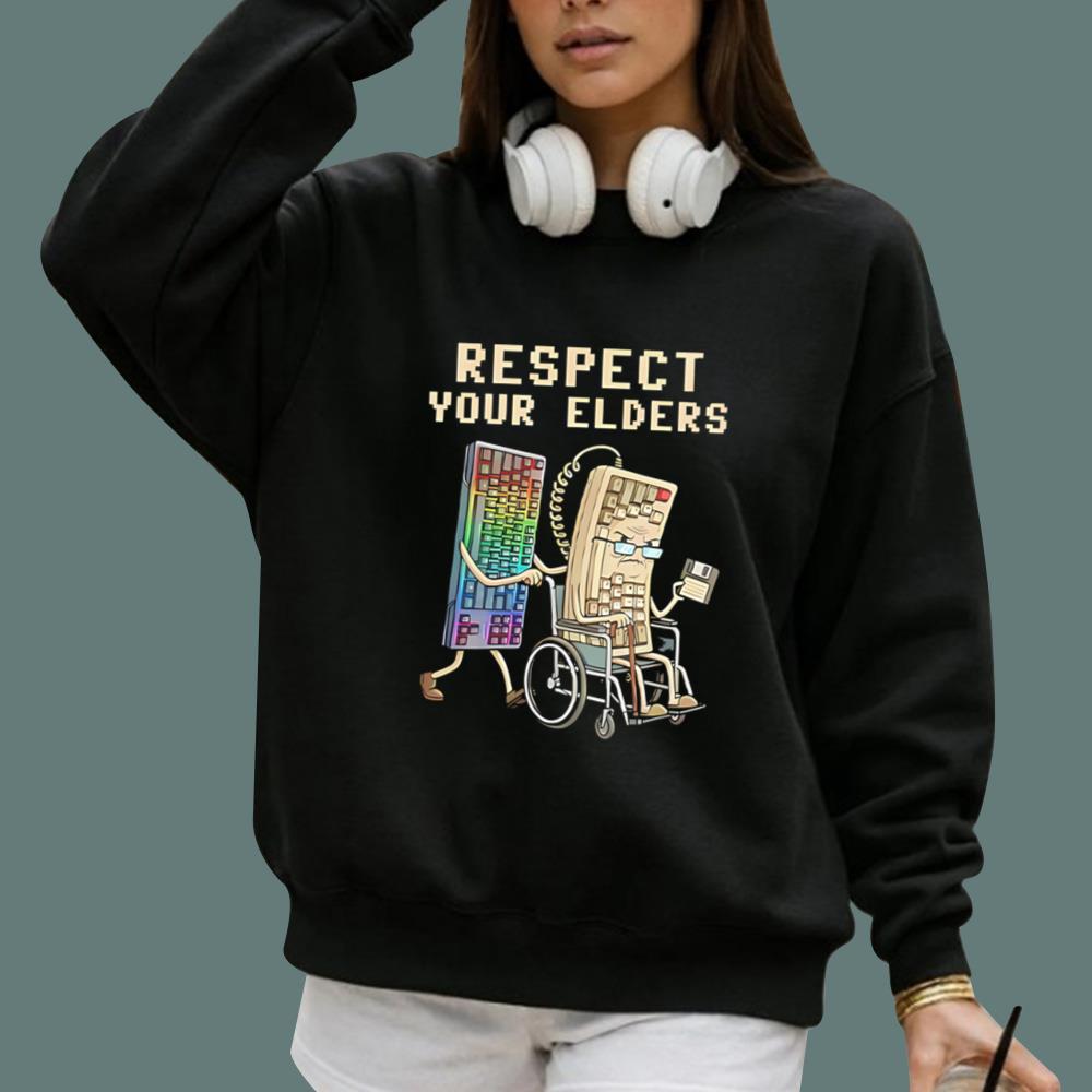 Keyboard Respect Your Elders T-Shirt