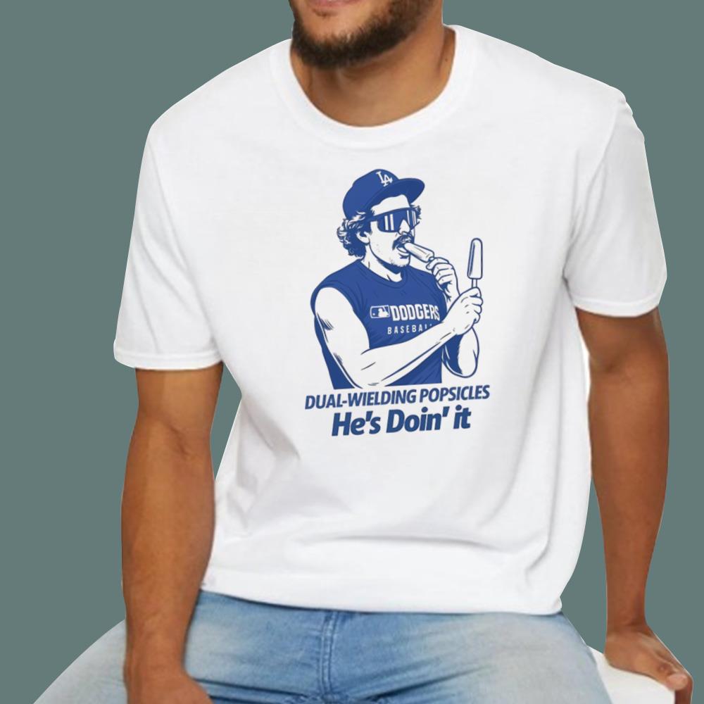 Kiké Hernandez Dual Wielding Popsicles He's Doin' It T-Shirt