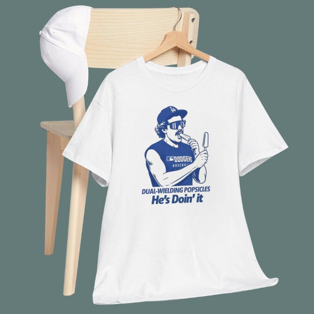 Kiké Hernandez Dual Wielding Popsicles He's Doin' It T-Shirt