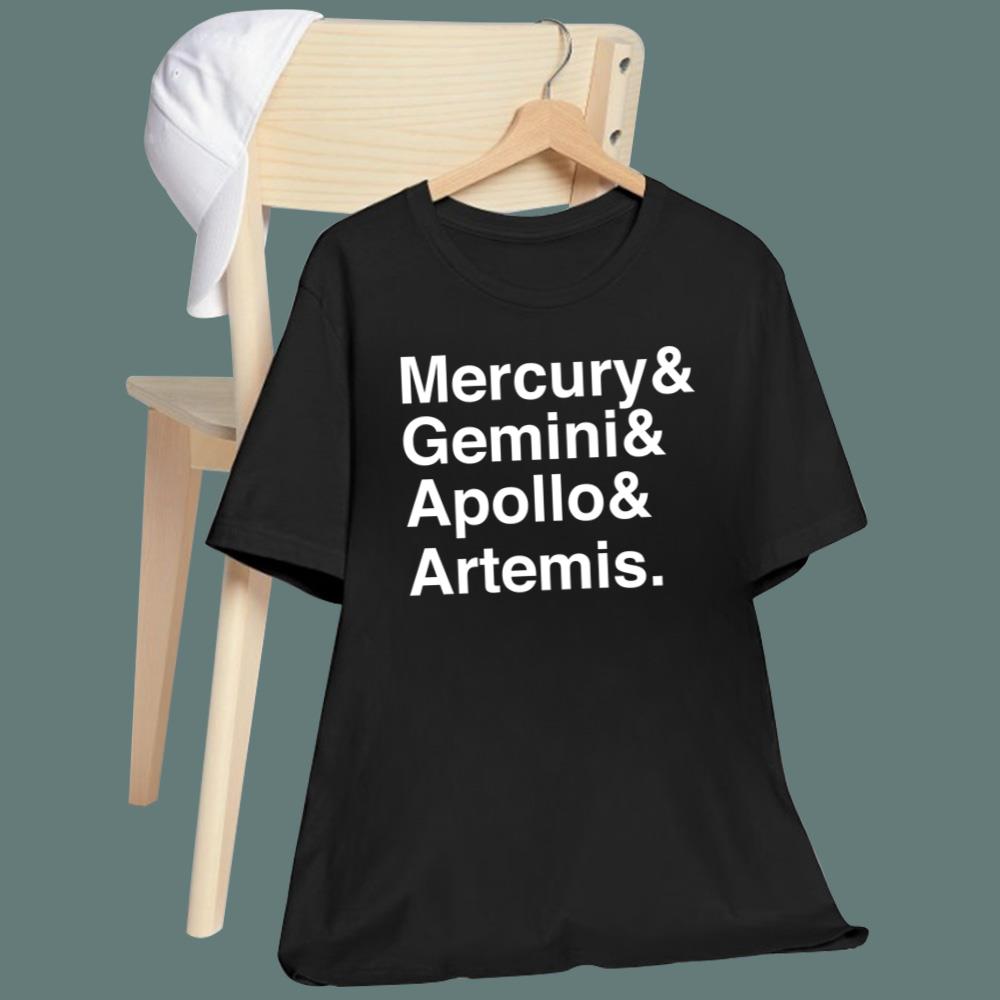 Mercury Gemini Apollo Artemis T-Shirt