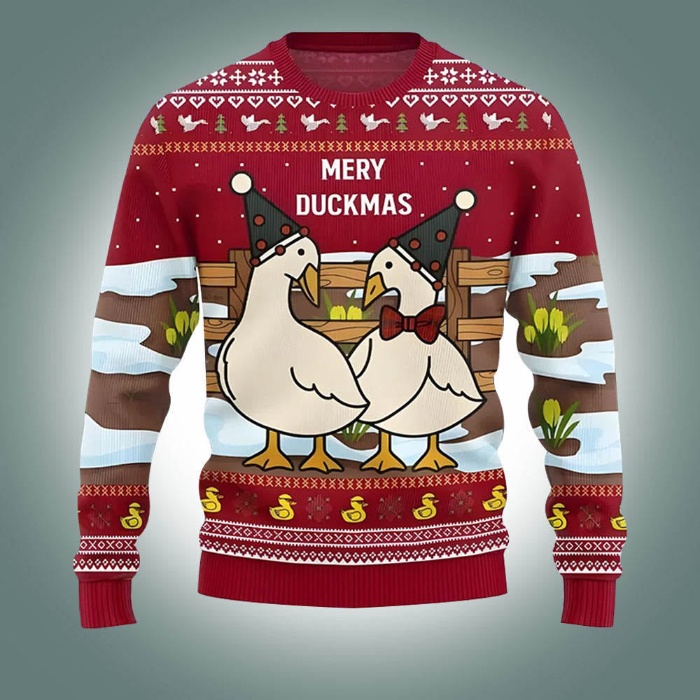 Merry Duckmas Ugly Christmas Sweater