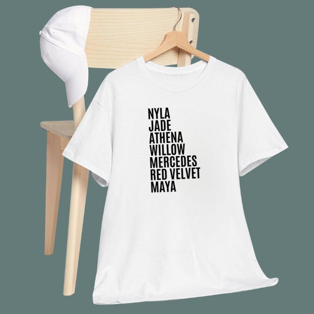 Nyla Jade Athena Willow Mercedes Red Velvet Maya T-Shirt