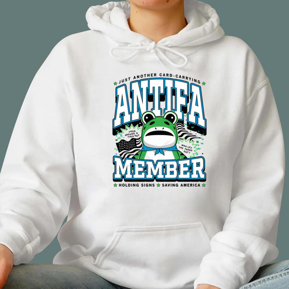 Portland Frog Just Another Card Carrying Antifa Member T-Shirt