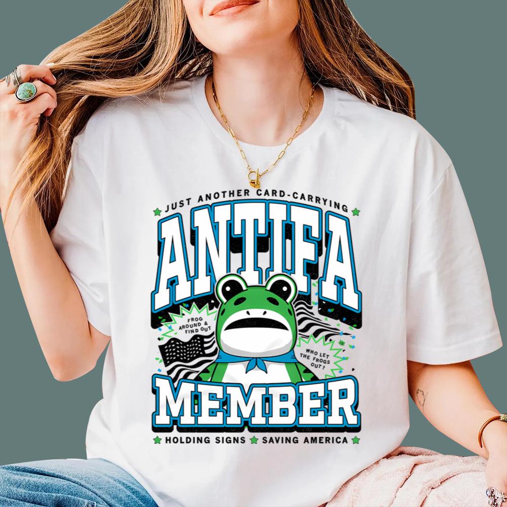 Portland Frog Just Another Card Carrying Antifa Member T-Shirt