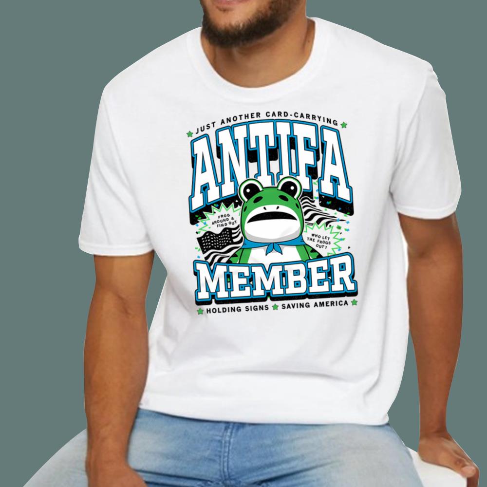 Portland Frog Just Another Card Carrying Antifa Member T-Shirt