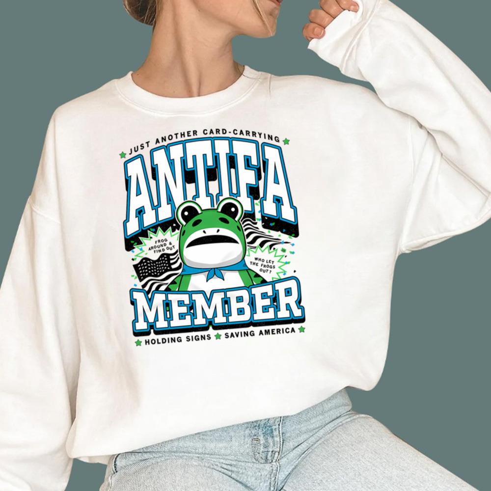 Portland Frog Just Another Card Carrying Antifa Member T-Shirt