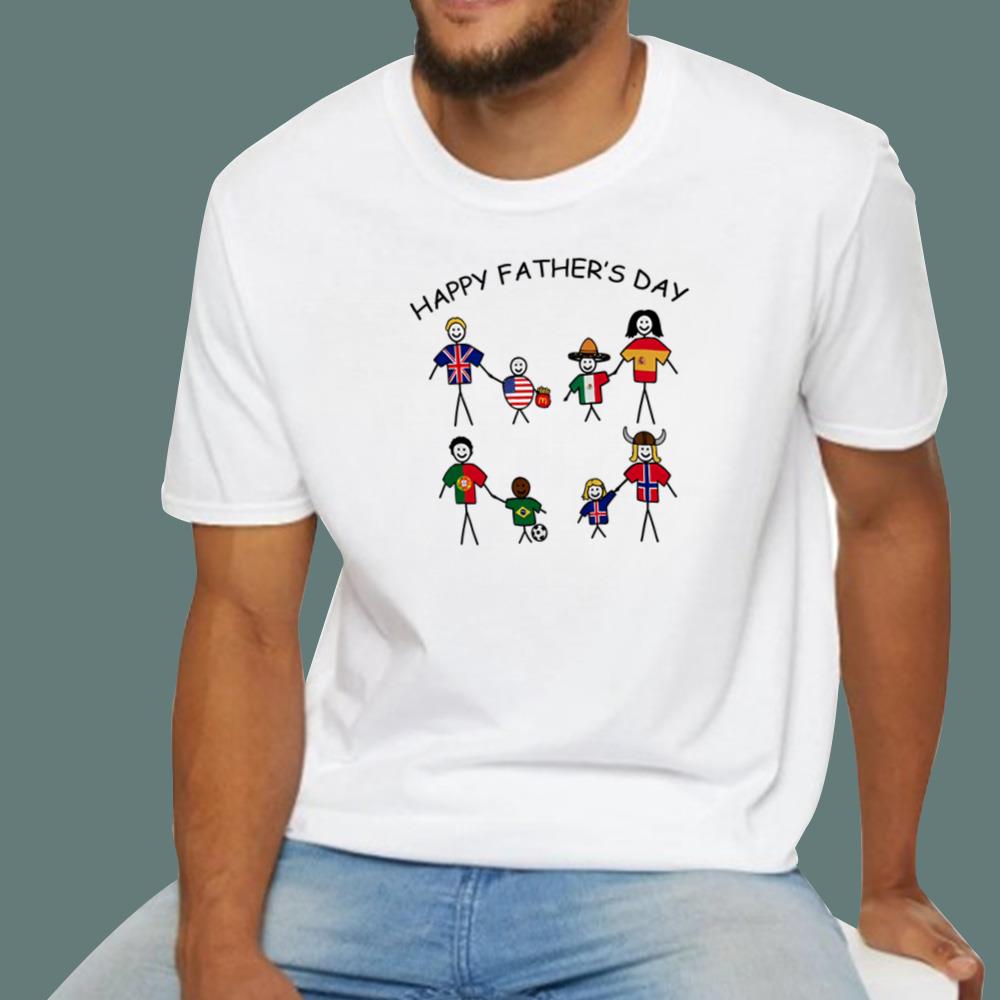 Portugal Spain Happy Father's Day T-Shirt