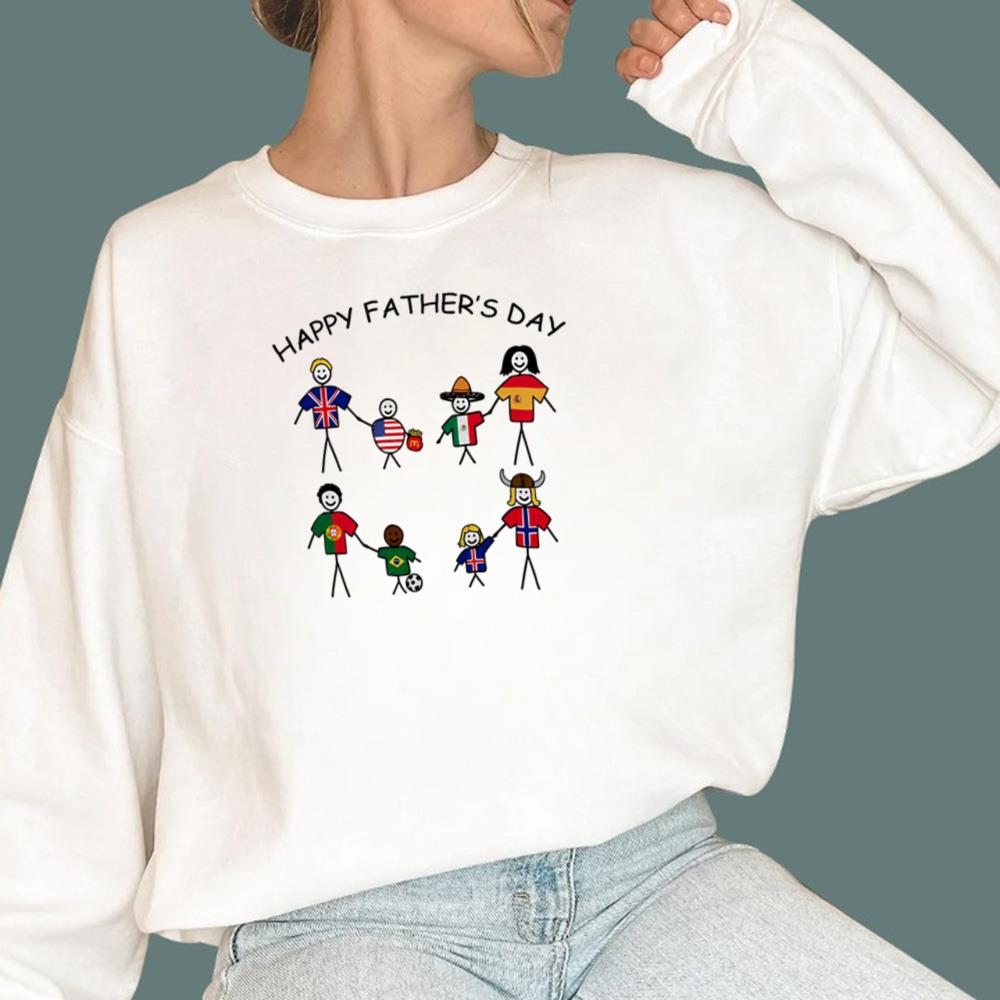 Portugal Spain Happy Father's Day T-Shirt