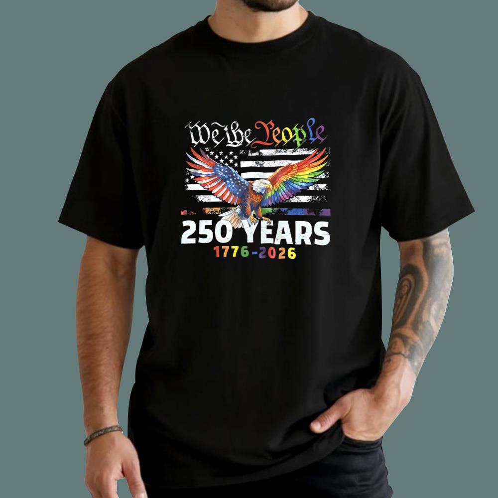 Pride LGBT Eagle US 250 Years 4th Of July T-Shirt