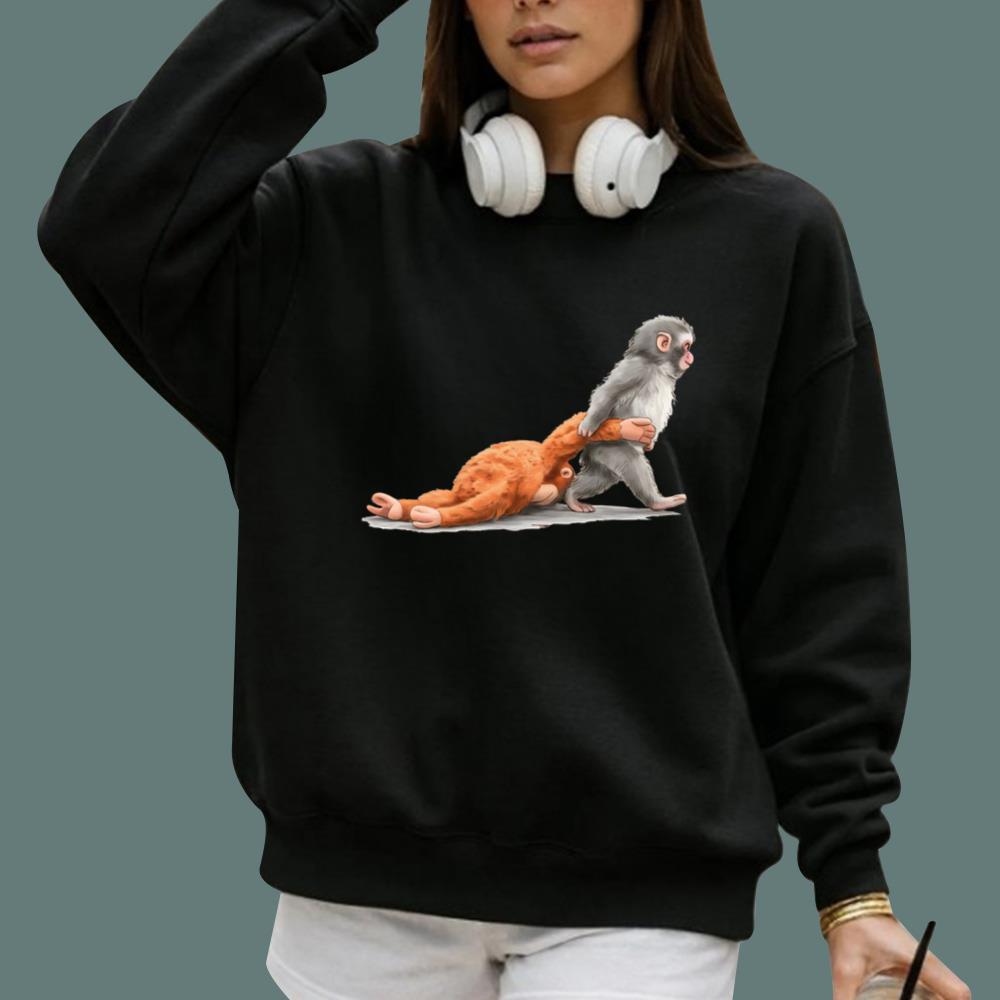 Punch Baby Monkey Holding Plush Toy T-Shirt