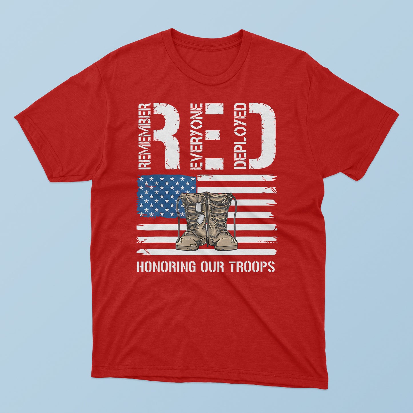 RED Honoring Our Troops T-shirt