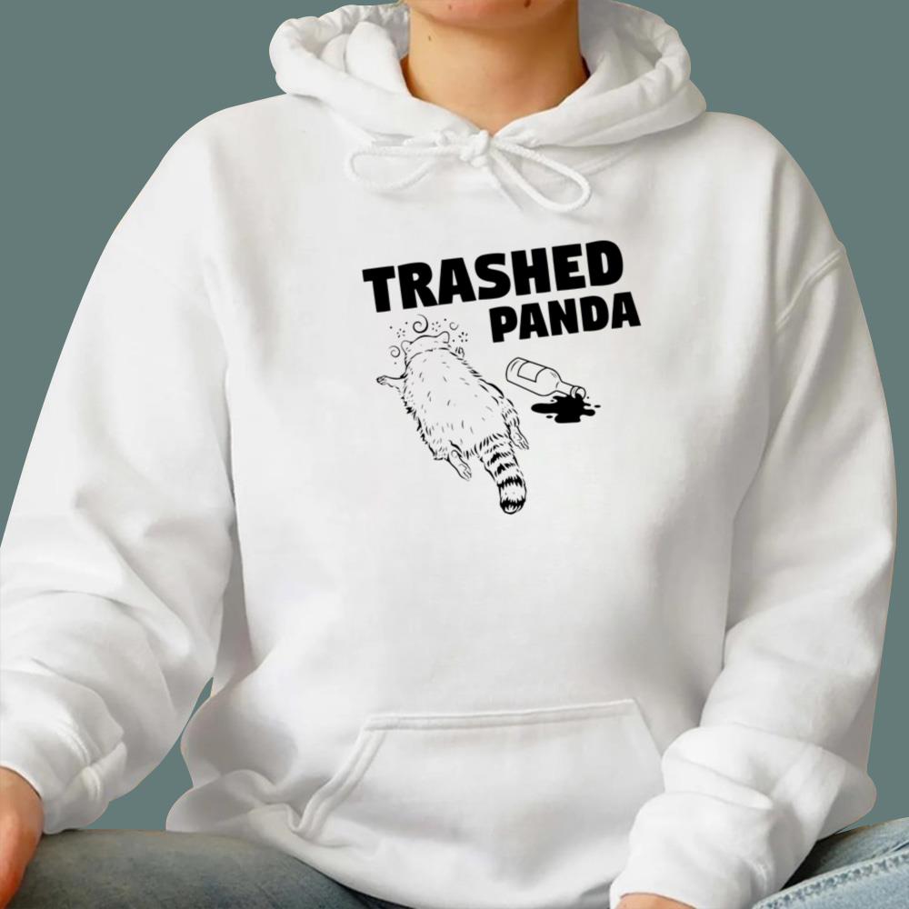 Racoon gets drunk Trashed Panda T-Shirt
