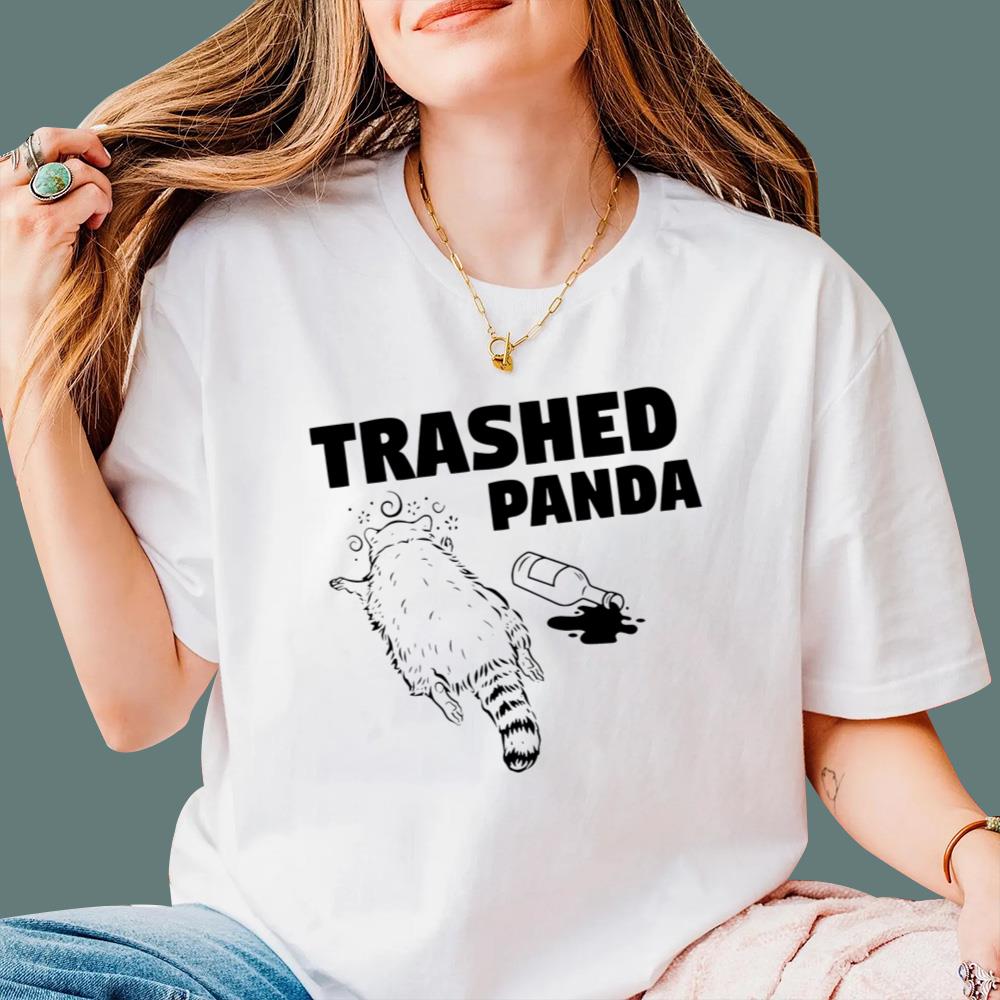 Racoon gets drunk Trashed Panda T-Shirt