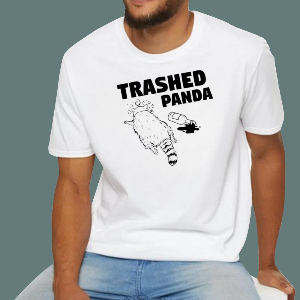 Racoon gets drunk Trashed Panda T-Shirt