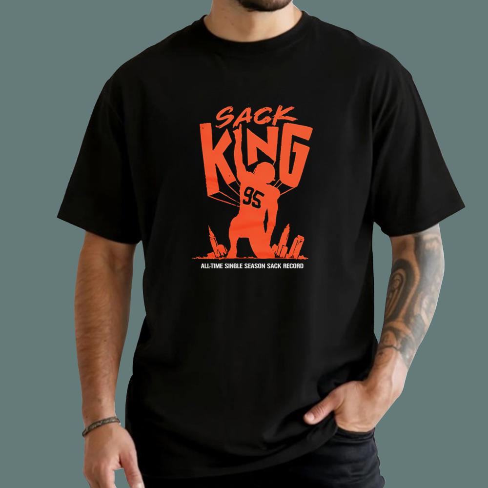 Sack King All Time Single Season Sack Record T-Shirt