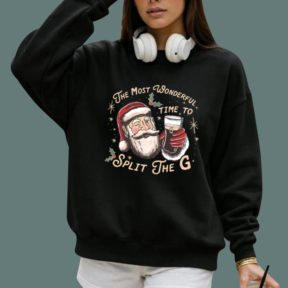 Santa The Most Wonderful Time To Split The G T-Shirt