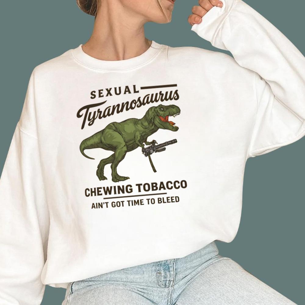 Sexual Tyrannosaurus Chewing Tobacco T-Shirt
