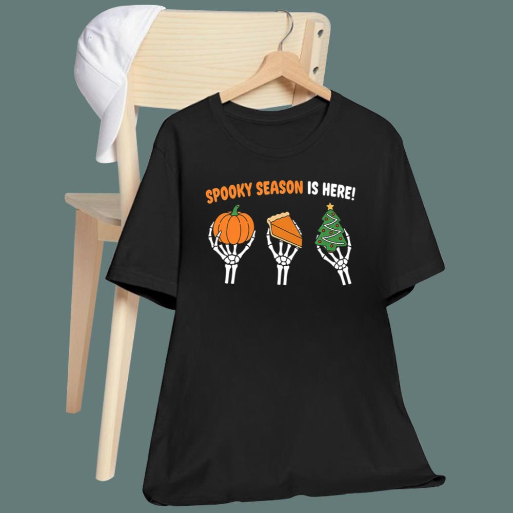 Spooky Season Is Here Pumpkin Pie Christmas Tree T-Shirt