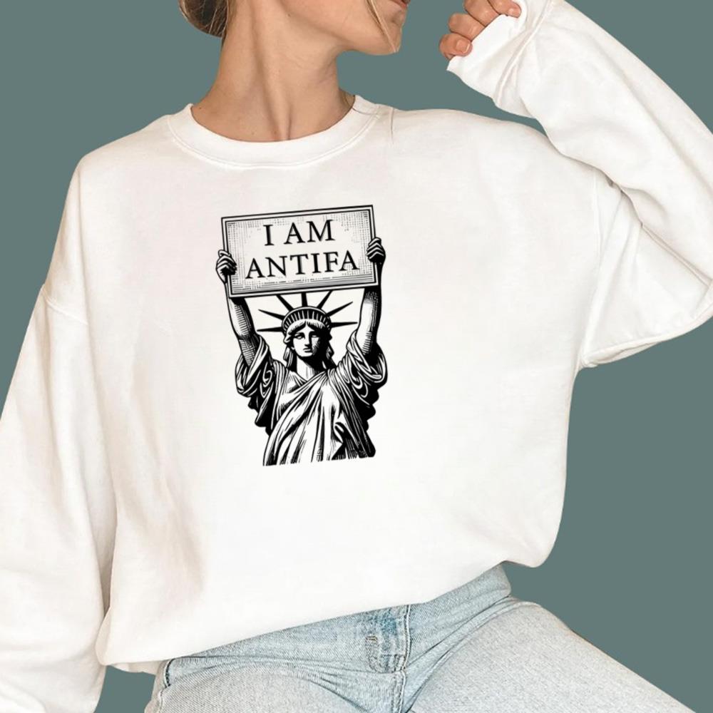 Statue Of Liberty I Am Antifa T-Shirt