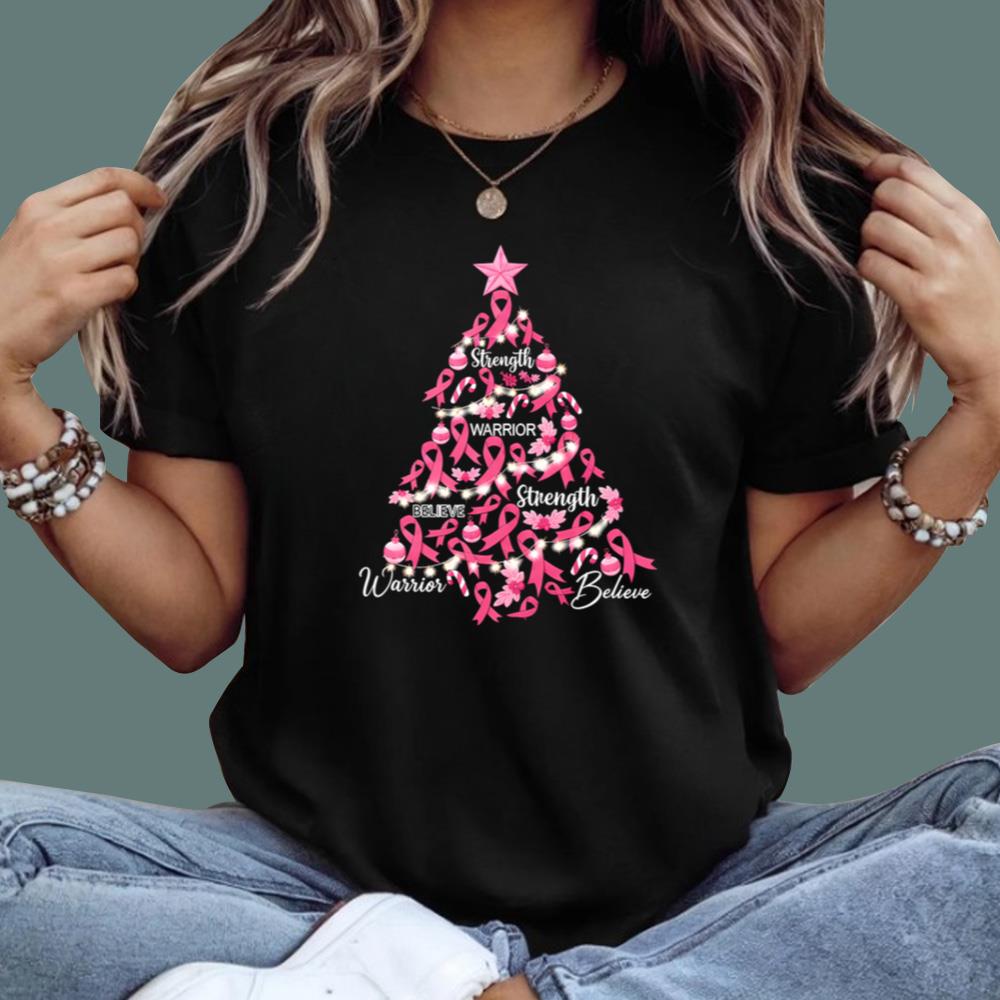 Strength Warrior Believe Christmas Tree T-Shirt