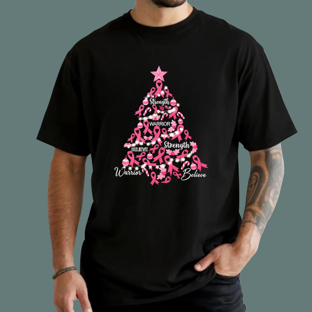 Strength Warrior Believe Christmas Tree T-Shirt