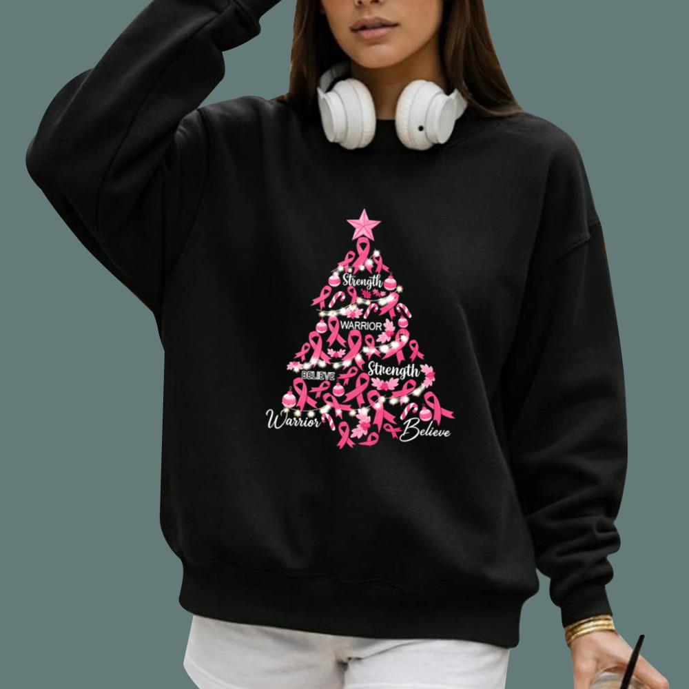 Strength Warrior Believe Christmas Tree T-Shirt