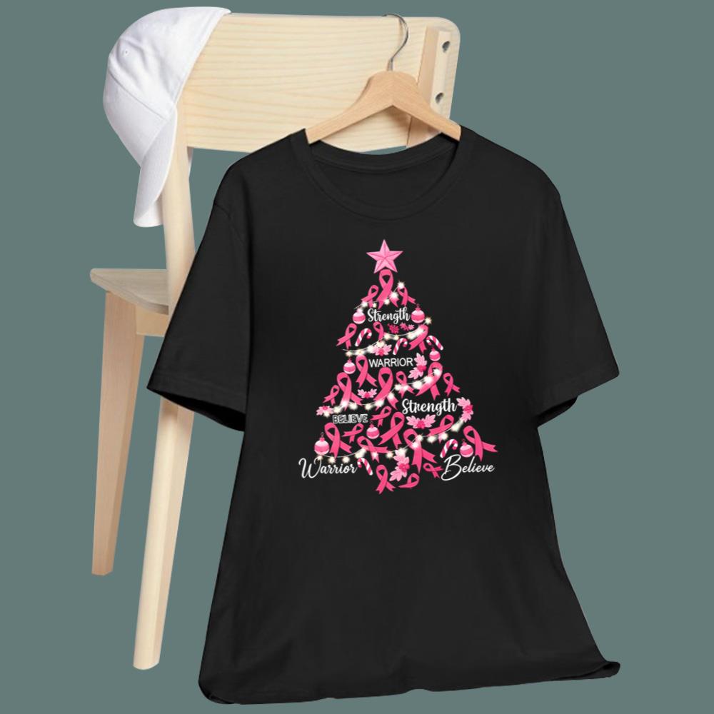 Strength Warrior Believe Christmas Tree T-Shirt